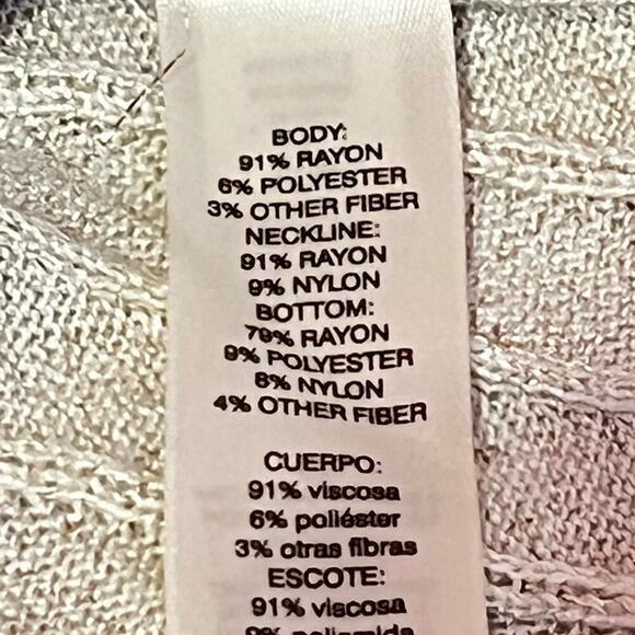 WHBM Ombre Knit Sweater in Heather Grey, White and Metalic Silver Size Small - Picture 10 of 10